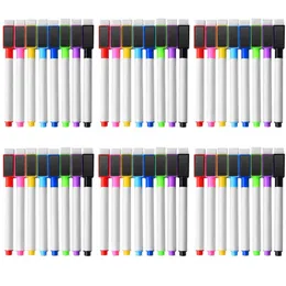 Aquarellpinsel 50/48 Stück bunte magnetische Whiteboard-Marker Schule Whiteboard trocken abwischbarer Stift mit feiner Spitze für Kinder mit Radiergummi zum Schreiben von Gummi P230427