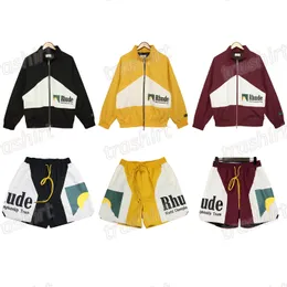 Rude tuta da ginnastica Felpe con cappuccio da uomo set abiti firmati tute da ginnastica Pullover ampio Rudehoodie mimetico abbigliamento sportivo da uomo Cerniera oversize