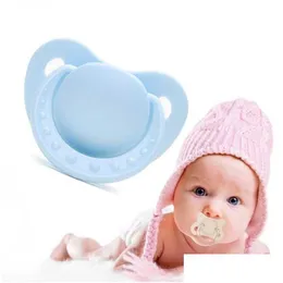 PACIFIERS# PACIFIERS 1PC Baby Pacifier Solid Color Lovely Sile Nipple Teether Chewing Toys Chupetespacifier Drop Delivery Baby, Kids Dhn7y