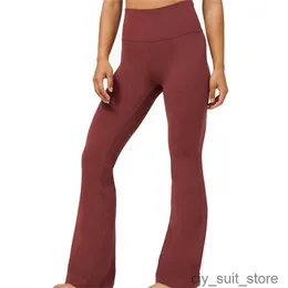 Lu Lulemens Womens Pantalon Capris Yoga Lu Lulemens Leggings pour femmes pleine longueur Skinny Flare taille élastique Designer crème solaire Design CP Puff Sweat à capuche 1 50MT