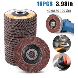 Slijpstenen 10pcs 100mm flep zımpara diskleri 40/60/80/120 Grit taşlama tekerlekleri bıçaklar açı öğütücü #30