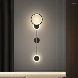 Wall Lamp Living Room Television Background Grille Creative Strip Light Luxury Minimalistic Modern Staircase Bedroom Bedsid