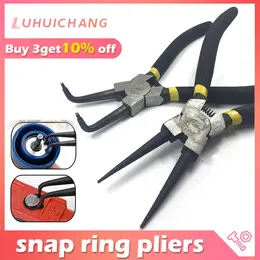 Tang Luhuichang 7 "Circlip och Snap Ring Tång Intern Extern rak böjd behåll SNAP RING -tång