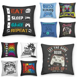 Pillow 40/45/50/60cm Video Game Party Case Colorful Keyboard Cover For Gamer Player Home E-sports El Decor Pillowcase