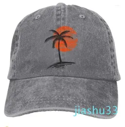 Hat Fashion Palm Tree Baseball Summer Outdoor Adjustable Cowboy Daddy Art Tip Hat Travel Gift