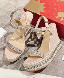 أفضل حذاء Malfadina Zeppa Sandals أحذية نساء Espadrilles أسافين أعقاب جولة أخمص القدم