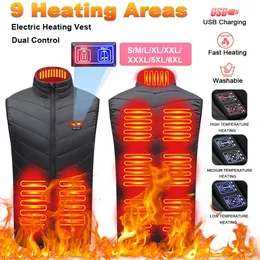 Мужские жилеты USB-куртка с подогревом для женщин и мужчин моющийся жилет с электрическим подогревом перезаряжаемый водонепроницаемый 3 уровня нагрева термоодежда для катания на лыжах 231128