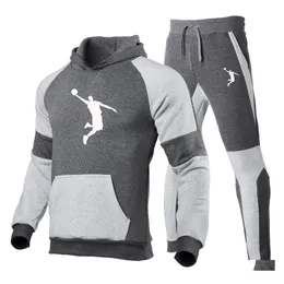 Men'S Tracksuits Sweatsuit Mens Hoodies Herfst Nl Winter Nieuwe Mannen Merk Casual Pak Jogging Sports Stiksels Hoodie Broek 2Delige Dhblo