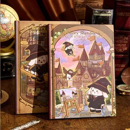 Notepads Harry Rabbit's School of Witchcraft and Wizardry Notebook Cute Colorful Illustrations Hardcover Diary Weekly Planner Notepad 231128