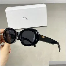 Glasses Sunglasses Sunglasses Retro Cats Eye for Women Ces Arc De Triomphe Oval French High Street Drop Delivery Fashion Accessories