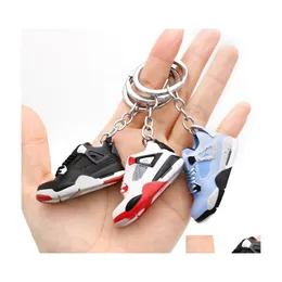 Anahtarlıklar Landards 34 Styles Tasarımcı Mini 3D Basketbol Ayakkabı Stereoskopik Spor Ayakkabıları Anahtar Zincir Araba Sırt Çantası Sezatları Damla Teslimat Dhkpd