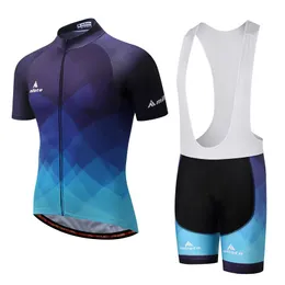 2022 azul miloto verão conjunto camisa de ciclismo respirável equipe corrida esporte kits bicicleta dos homens curto roupas284k