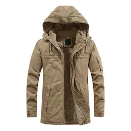 Men's Jackets Long Sleeve Woolen Coat Hooded Soft Jacket Softshell Winter Windproof Men Warm Coats Chaquetas Hombre