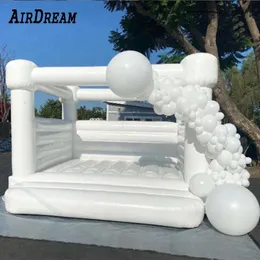 Commercial Grade bounce house full PVC Inflatable Wedding Bouncy Castle Jumping Bed kids audits jumper white For Fun Inside Outdoor with blower free ship-01