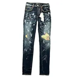 Lila jeans designer jean mens denim byxor mode byxor rak design retro street slitage casual tröjor kvinnor robin 1smt