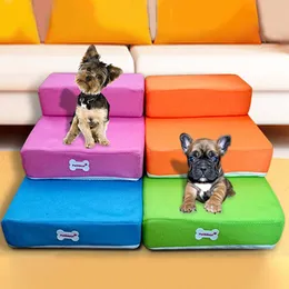 Brinquedos 1 pc pequeno cão 3 passos escada removível antiderrapante rampa escada filhote de cachorro casa gato cama suprimentos para animais de estimação