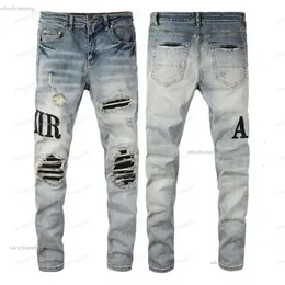 Amirs Mens Womens Designers Jeans Distressed Ripped Biker Slim Straight Denim For Men S Print Army Fashion Mans Skinny Pants Amri Jeans 388