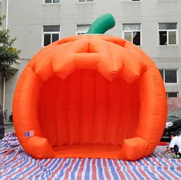 5mh Außenwerbung kundenspezifisches aufblasbares orangefarbenes Bühnenzelt in Kürbisform für Halloween-Dekoration
