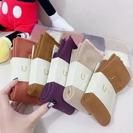 Designer Women Socks Thick Warm Long Sock Fashion Letter Design Luxury Fleece Terry Hosiery Snow Socks Multi Underwear Springy Strumpor