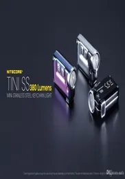 NITECORE TINI SS Flashlight USB Rechargeable Stainless Steel LED Key Light XP-G2 S3 LED 380 LM MINI Torch9197226