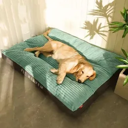 Canis Pens Plush Dog Cat Bed Mat Almofada para Cães Médios Grandes Cama de Dormir Engrossar Canil Macio Removível Lavável Acolchoado Suprimentos para Animais de Estimação 231129