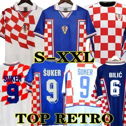 Boban Retro 1998 Suker Jersey soccer HOME AWAY Football shirts Vintage 2002 Stanic Prosinecki Bilic Jarni Classic jersey