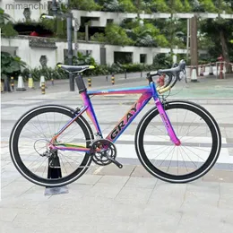 Bikes GRAY Road Bike Wind Broken Racing Road Bikes 18 Speed Aluminum Alloy Internal Alignment Frame V/C Brake Bicyc Free Shipping Q231129