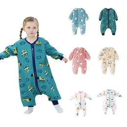 Sovsäckar baby sovsäck med fötter för barn vår sovsäck för spädbarn barn baby sömn säck med ben saco de dormir infantil 231129