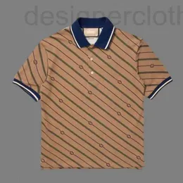 T-shirt da uomo di design di lusso livello antico polo da uomo a maniche corte T-shirt Parigi ampia g ricamata doppia G FT8V