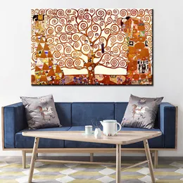 Stitch 5D Diamond Målning Cross Stitch Classical Famous Målning Tree Life av Gustav Klimt Mosaic Fresco Diamond Art Modern Home Decor