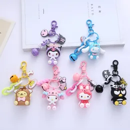 Cross Dressing Cute Kuromi Cartoon Doll Keychain Pendant Paint Keyring Creative Gift