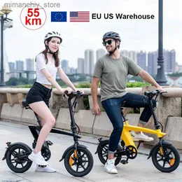 Bikes US Adult Foldab Ebike 14 Inch 250w 36v 10Ah Rovab Lithium Battery Children's Mini full Suspension City Ectric Bike Q231129