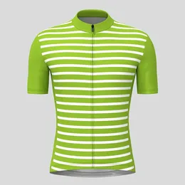 Racing Jackets Fashion Stripe Short Sleeves Cycling Jerseys 2023 Summer Clothing Mountain Road Bike Shirt Quick-drying Bicycle Tops