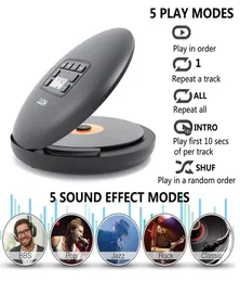 t CD204 Bluetooth 휴대용 CD 플레이어 충전식 배터리 LED 음악을 즐길 수있는 개인 Walkman 디스플레이 6337026