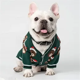 ملابس الكلب عيد الميلاد ملابس كارديجان القطة الشتوية جرو يوركي Poodle Pomeranian Schnauzer Pug French Bulldog Sweater Year Coat 231128