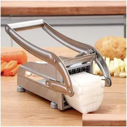 Fruit Vegetable Tools Manual Potato Cutter Stainless Steel French Fries Slicer Chips Maker Meat Chopper Dicer Cutting Hine For Kit Dhezx