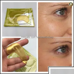 Sömnmasker sömnmasker Vision Care Health Beauty 2st är 1pack Gold Crystal Collagen Eye Mask Sale Eyees Under Eeye Dark Circle Dhmyf Dhjbb