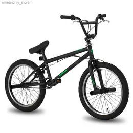 Biciclette Spedizione gratuita HILAND 9 colori 20 pollici BMX Bike Freesty Acciaio Bicyc Doub Pinza freno Show Bike Stunt Acrobatic Bike Q231129