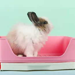 Supplies Large Rabbit Litter Box with Drawer Place Firmly Pet Bedpan Corner Toilet Box