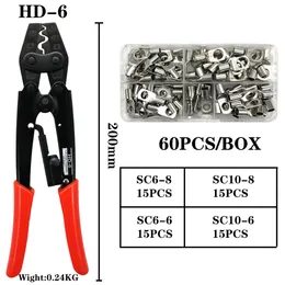 탱크 구리 링 터미널 크림핑 플라이어 0.538mm 간단한 와이어 커넥터 터미널 SNB RNB SC UT 미니 핸드 클램프 도구