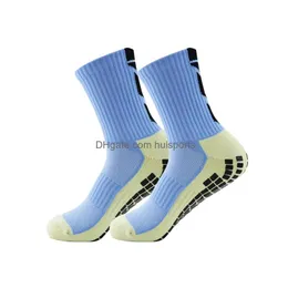 Sports Socks Football Men And Women Non-Slip Sile Bottom Soccer Basketball Grip Drop Delivery Outdoors Athletic Outdoor Accs Dhcng