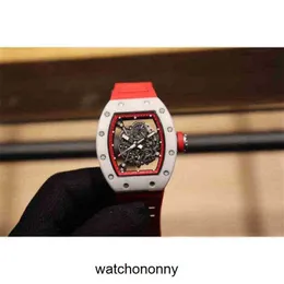 Designer Ri mliles Luxusuhren Mechanische coole Armbanduhren Fabrik RM055 Herren Herren Keramikschale ohne ausgehöhlt 2023 Stil