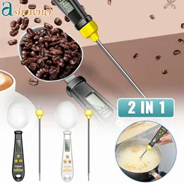 Measuring Tools 2 In 1 Digital Kitchen Spoon Scales Electronic Food Scale With Probe For Milk Coffee Flour 500g/0.1g