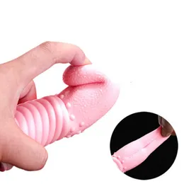 Vibradores Vibradores Sexy Dildo Tongue Vibrator Feminino Clitóris Estimulador Oral G Spot Spot Vibratando Toys adultos 1120