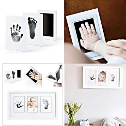 Safe Non Toxic Baby FootPrints Handavtryck Hantverksverktyg Inga beröring av hudinklösa bläckskuddssatser i månader i månader Nyfödda husdjurspassavtryck Souvenir ZZ