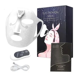 Bärbar smalutrustning Electric Mask Importer Machine Ems Beauty Device Vibration Massager Skin Dra åt lyft spa ansikte 231128