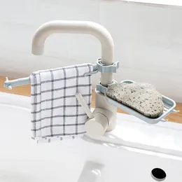 Hooks Sink Rack Kitchen Storage Box Soap Drain Sponge Basket Badrumstillbehör