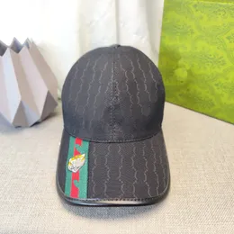 Diseñador de gorra de béisbol de moda de lujo lienzo con hombres mujeres Impresión de letras sombreros de bola verano casual protección solar sombrero para el sol