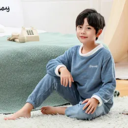 Pajamas Winter Kids Pajamas Sets Warm Pyjamas for Autumn Toddler Boys Thicken Girls Sleepwear Flannel Baby Thermal Underwear Suits 231129