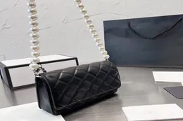 Women Pearl Chain Bags Designer Shoulder Bags Lady Waist Bag Girls Handbag Purses Crossbody Unisex Handbags 6 Colors2596780